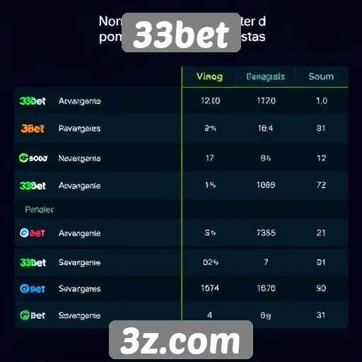 Comparativo entre 33bet e concorrentes no mercado