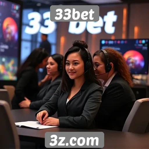 Desempenho da equipe de suporte ao cliente do 33bet
