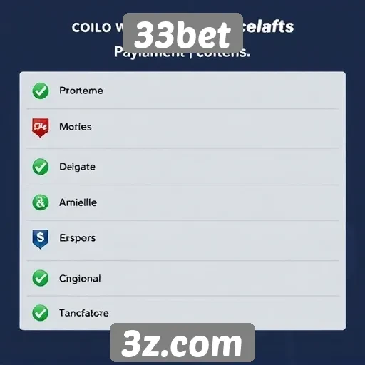 Métodos de pagamento aceitos no 33bet