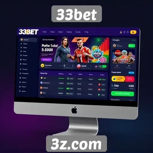 Interface do usuário do 33bet é intuitiva e acessível